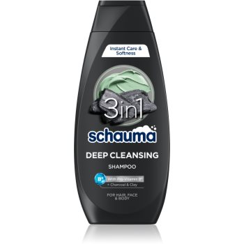 Schwarzkopf Schauma MEN șampon cu ingrediente active de cărbune pe fata , corp si par - imagine 2